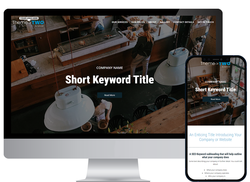 Theme Two website theme on mac